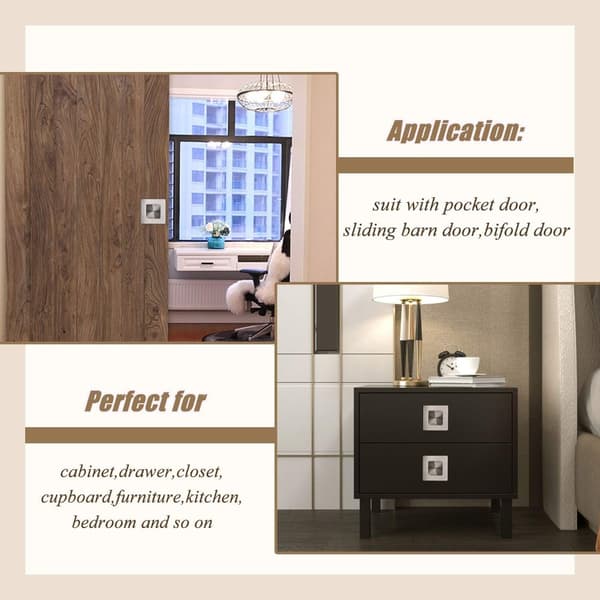 Skyvedør Pull Flush Trekker 4 STK 4 STK 4pcs