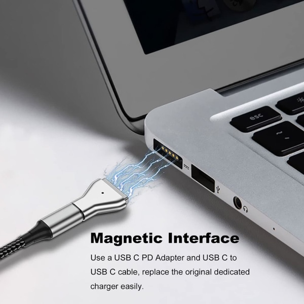 USB C Adapter Type C til Magsafe 2 Plug Converter