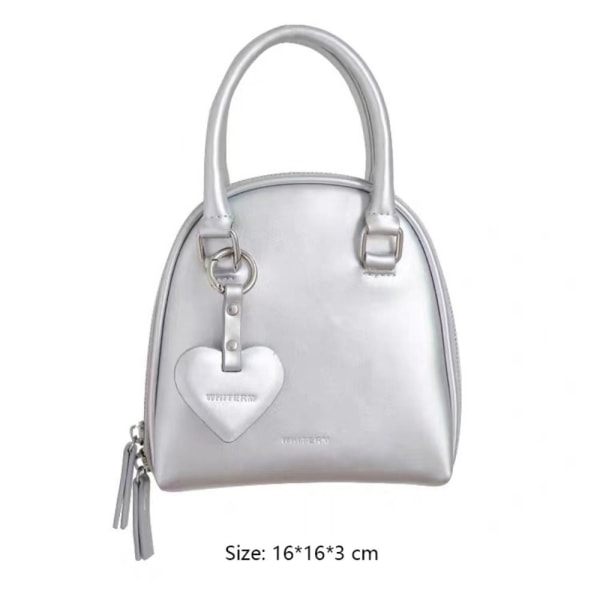 Mini Shell Crossbody Bag Underarm Bag SØLV silver