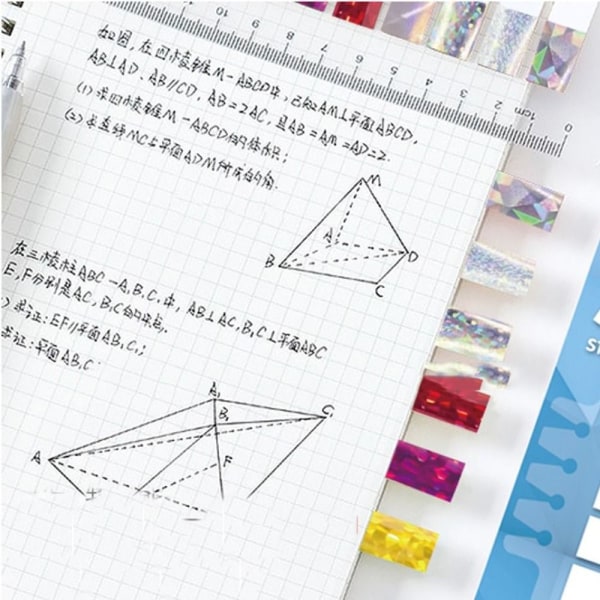 3 stk Laser Sticky Notes Memo Pad Tabs A A A
