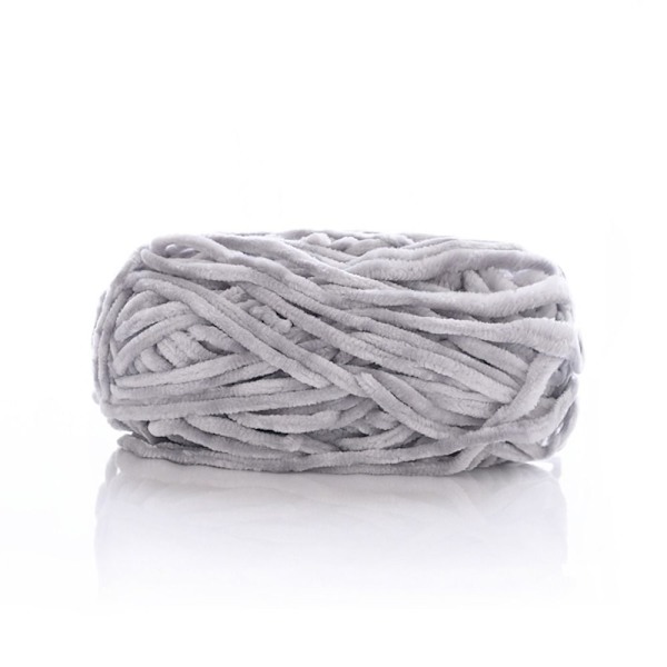 Chenille Velvet Lanka paksut neulotut karstatut langat HARMAA grey