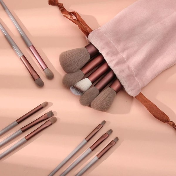 13 stk Makeup Brush Set Make Up Tools BLÅ blue