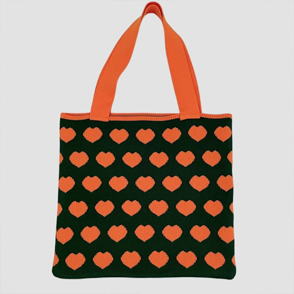 Knit Käsilaukku Naisten Ostoskassi ORANSSI Orange