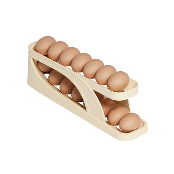 Kjøleskap Egg Dispenser Rulle Egg Rack Egg Oppbevaringsboks