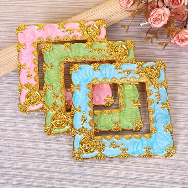 Enkelt lysafbryder Dæksel Socket Surround Frame PINK&GULD pink&gold