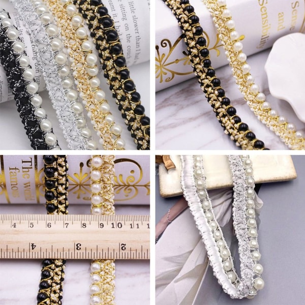 Håndsyet Pearl Pearl Braid Lace Ribbon 2 2