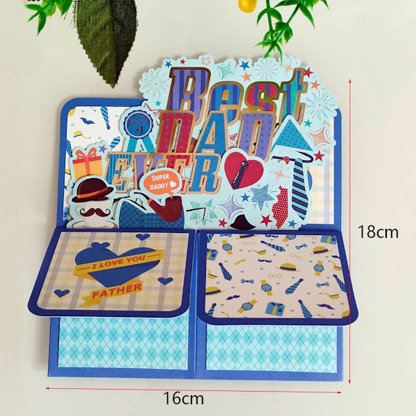 3D Pop-up bukett pappersblommor 3 3 3