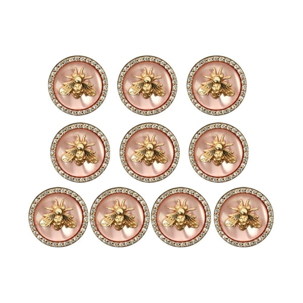 10st Strassknappar Pärlhårnålar ROSA 18MM Pink 18mm
