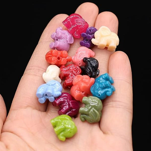 90 stk Elefantperler Anheng Dyreelefantform Perler Charm