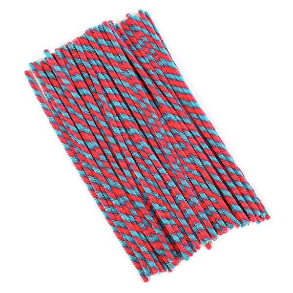 Twist Stick Plysj Strips BLÅ blue