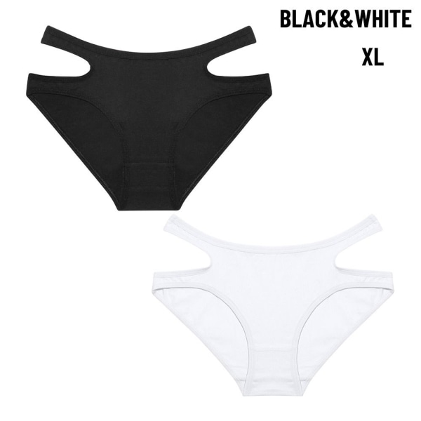 Naisten alushousut Puuvillahousut MUSTA&VALKOINEN XL1 XL1 Black&White XL1-XL1