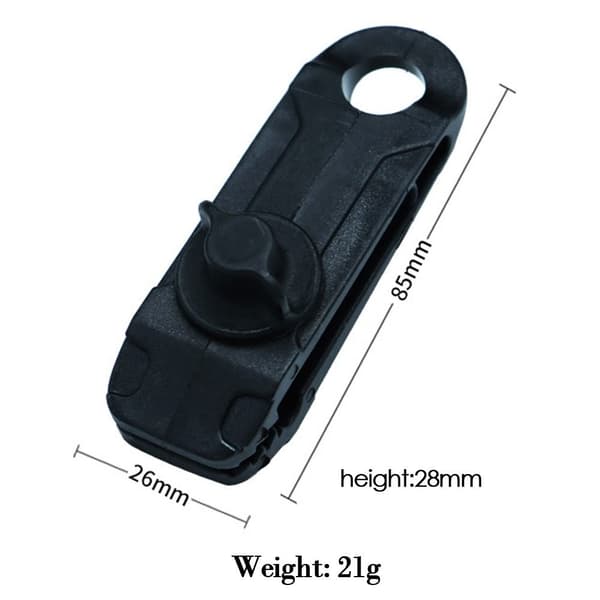 3 kpl pressuklipsit Alligator Clip Hook MUSTA Black