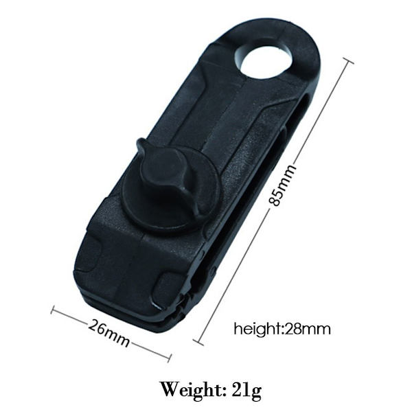 3 stk presenningsclips Alligator Clip Hook SORT Black