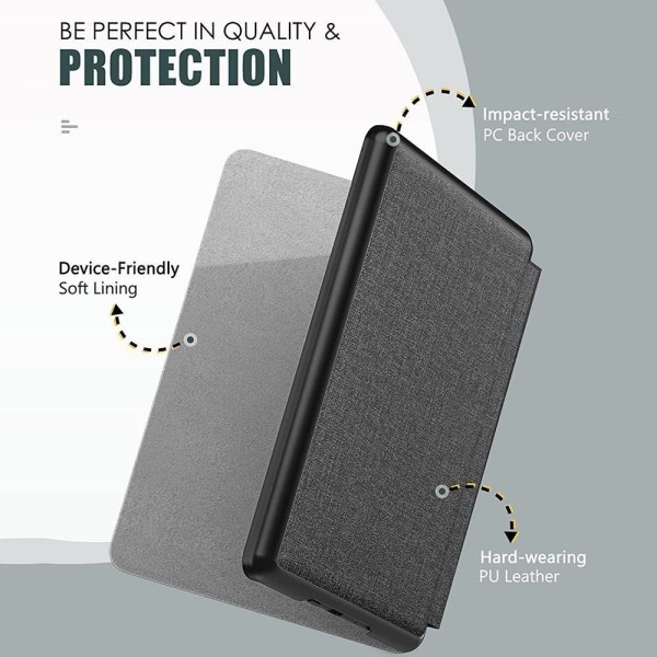 Smart Cover 7 tuuman e-kirjan lukulaitteen case HARMAA Grey