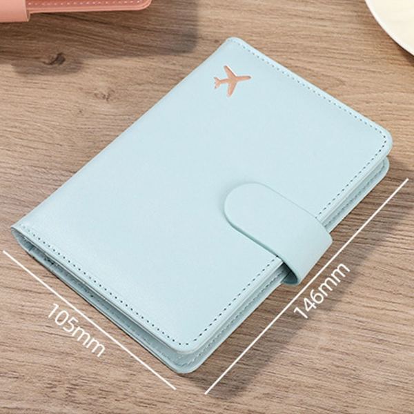 RFID Passport Cover Passport Clip LJUSBLÅ light blue