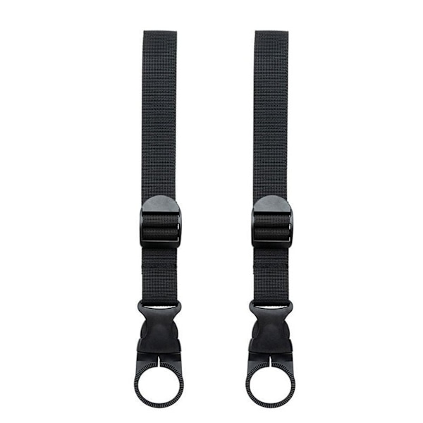 2st Molle Webbing Karbinhake Ryggsäck Spänne Fäst Quickdraw Black