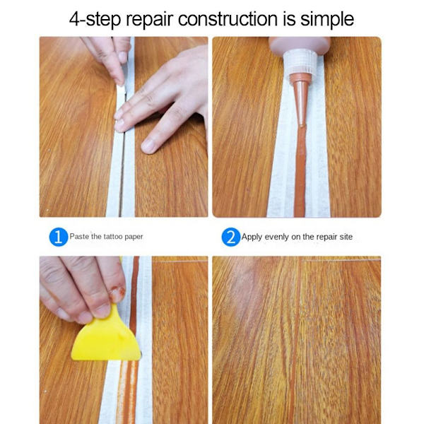 Reparation af maling trægulvlim 4 4 4