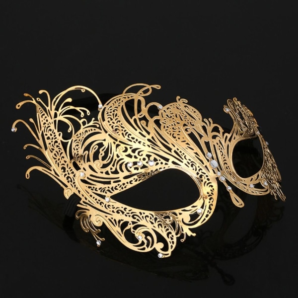 Dance Masquerade Metal Mask SVART TYP 2 TYP 2 black type 2-type 2