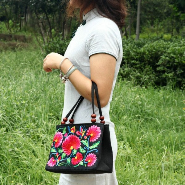 Broderede tasker Bucket Bag 4 4 4