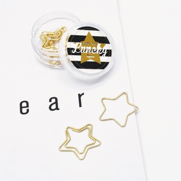 8 Stk Papirklips Perm Filklips SILVER STAR STAR Silver Star-Star