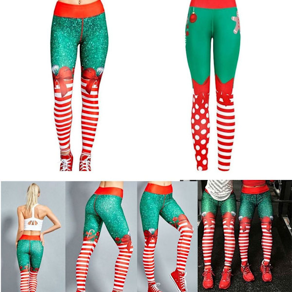 Christmas Xmas Yoga Bukser Gym Sport Leggings LB B LB