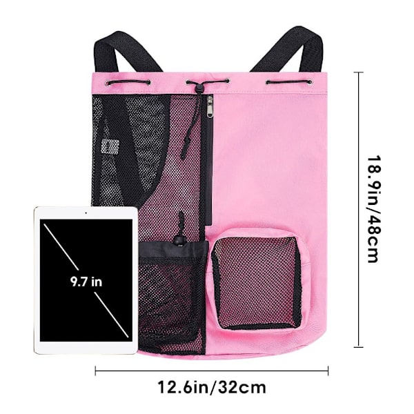Uimakassi kiristysnyörillä oleva reppu PINK pink