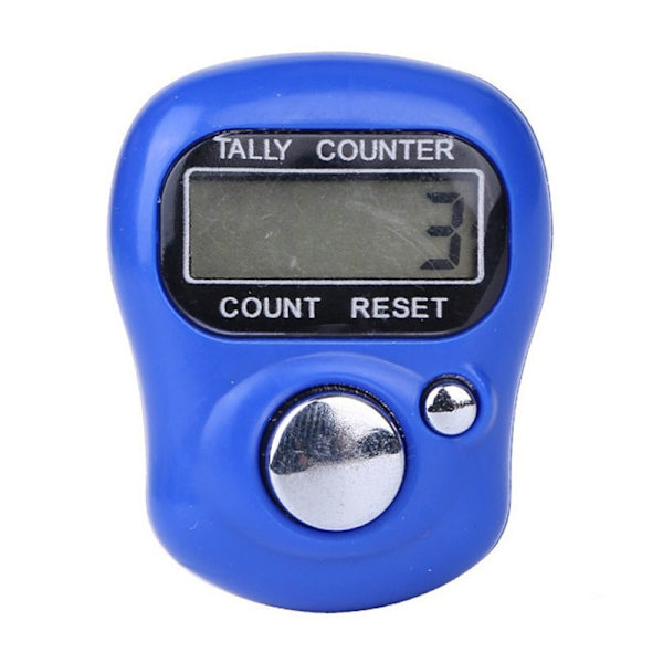 Elektronisk Finger Counter Finger Ring Timer MÖRKBLÅ dark blue