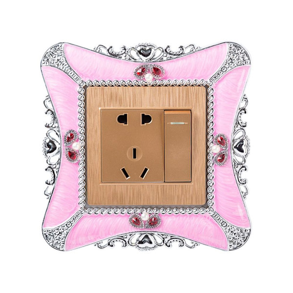 Enkelljusbrytare Cover Socket Surroundram ROSA pink