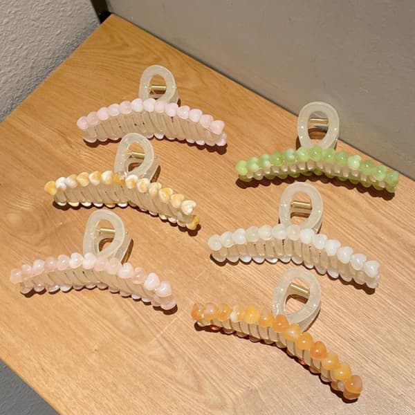 Hiusrapu Clip Ponytail Clip WHITE white