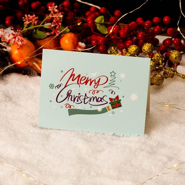20 kpl Hyvää joulua taitettavat kortit Pienet onnittelukortit D D D