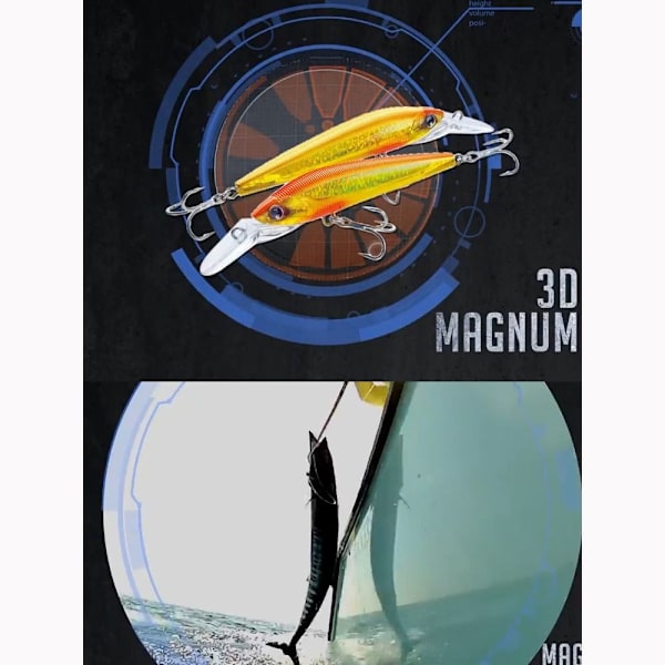 synkende Minnow Baits fiskekroker E E E