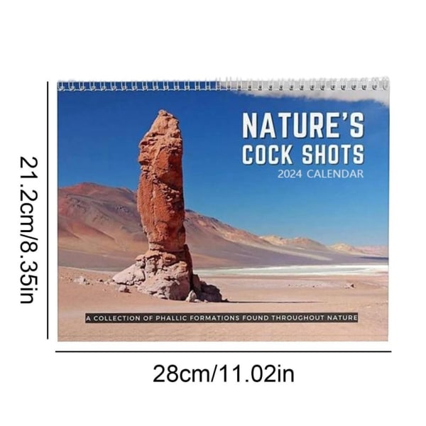 Nature's Dicks Kalender 2024 Vægkalender Sjov kalender