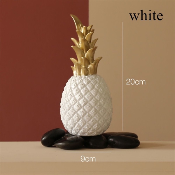 Pineapple Crafts Desktop Ornament WHITE M white M