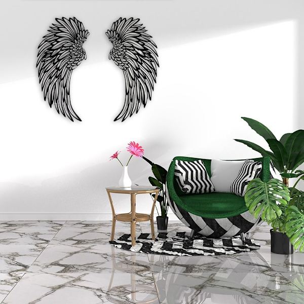 Angel Wings Wall Art Seinäkoristeet ILMAN VALOT ILMAN VALOT SWithout light