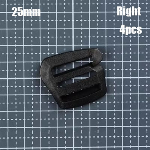 4st Webbing Strap Spänne Skjutfäste 15MMRIGHT HÖGER 15mmRight