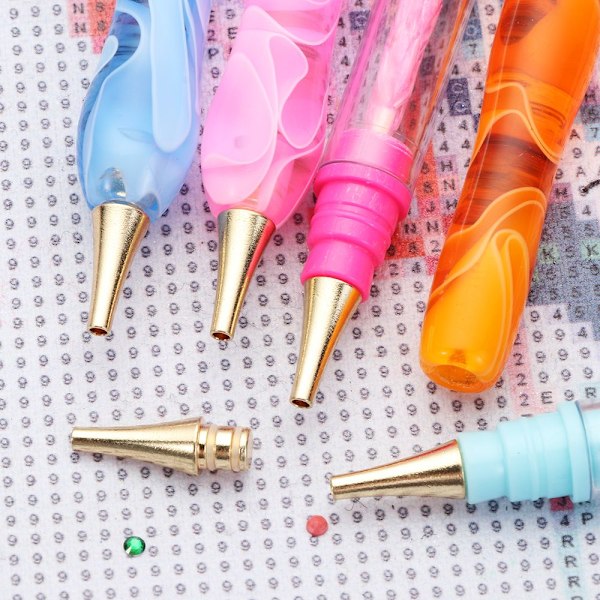 Harts diamond painting penna legering ersättning pennhuvuden Green-Rose Gold