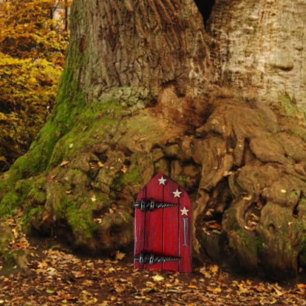 Fairy Door Miniature Fairy Gnome RØD red