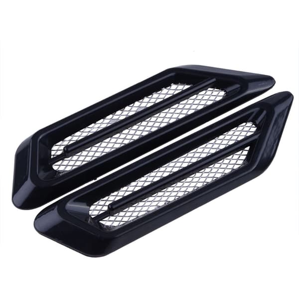 Bil Sideskærm Luftventil Hood Scoop SØLV Silver