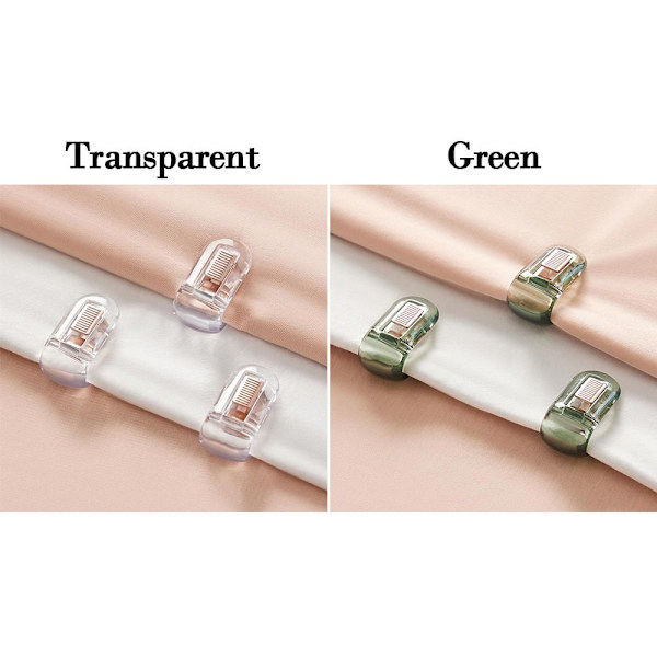 4/6 stk Anti-skli Sengetøy Teppe Dynetrekk TRANSPARENT 6 STK Transparent 6pcs