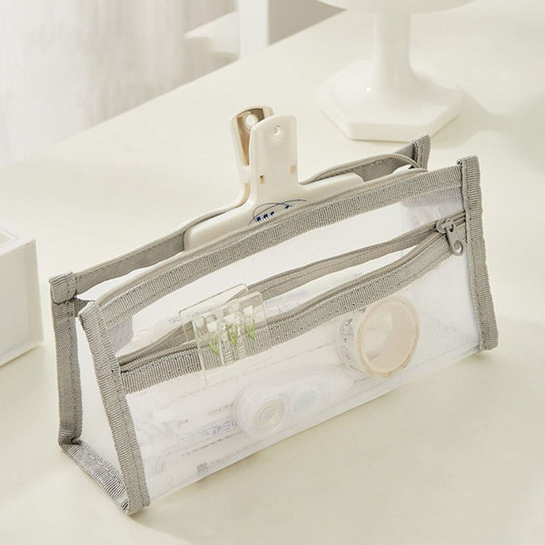 2 kpl Mesh Exam Paperilaukku Case VALKOINEN White