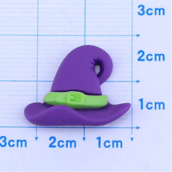 20 stk Halloween Græskar Figur 3D Resin Flad HAT HAT hat