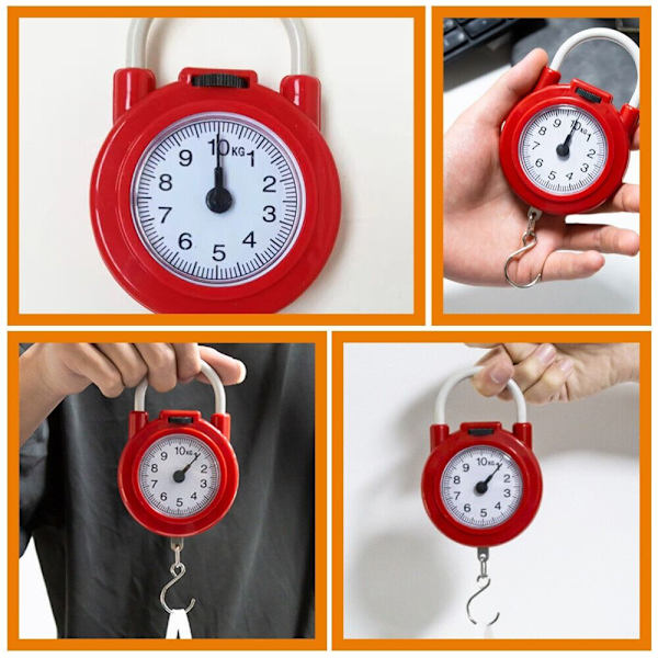 Hengende Skala Spring Scale RØD Red