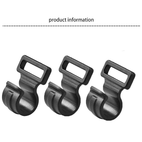 20 stk Telt C-formet Clip Telt Ophængskroge SORT 16X20X12MM Black 16x20x12mm
