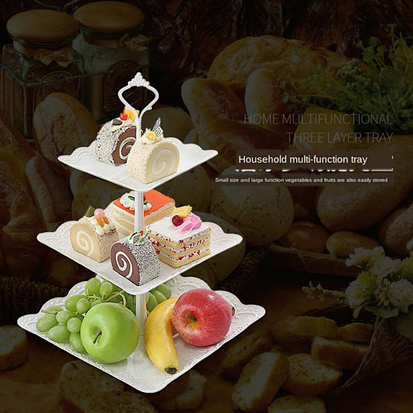 2 set Cupcake Tower Stand Dessert Stand Hållare Serveringsdisplay