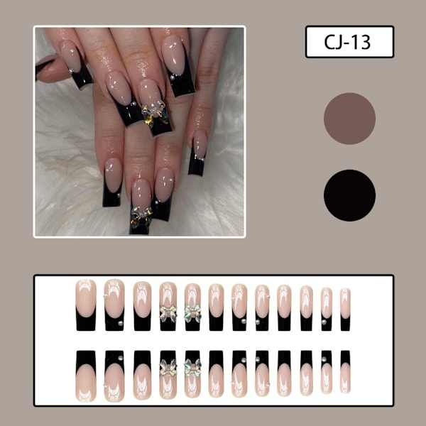 Franske falske negle Ballerina falske negle CJ-13 CJ-13 CJ-13