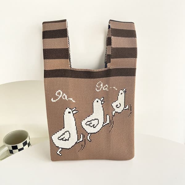 Knit Handbag Knot Wrist Bag 2 2 2