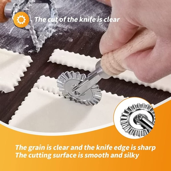 2 kpl Pasta Cutter Wheel Ravioli Cutter Wheel Pasta Maker