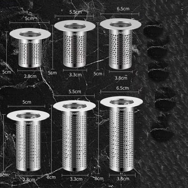 Gulvavløpsfilter Mesh vask sil 5 5 5