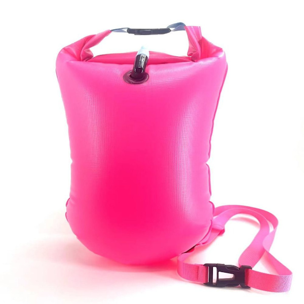 Swim Buoy Air Dry Bag Open Water Swim ROSE RED Rose Red