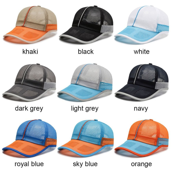 Solbeskyttende Caps Full Mesh Hats LYS GRÅ light grey